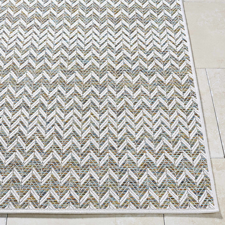 Alazne Contemporary Style Beige Outdoor Rug