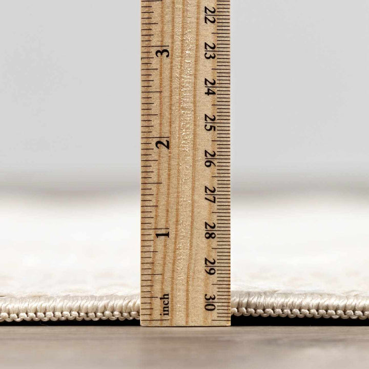 Midha Modern Solid Beige Machine Woven Rug