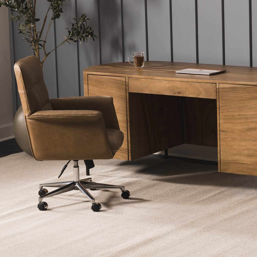 Midha Modern Solid Beige Machine Woven Rug
