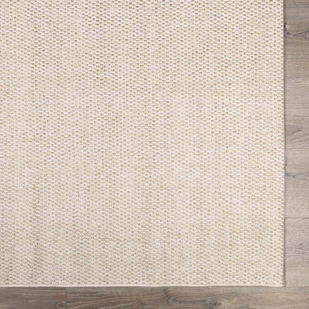 Midha Modern Solid Beige Machine Woven Rug