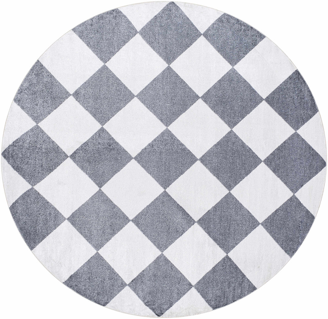 Ulric Modern Geometrical Gray Washable Area Rug