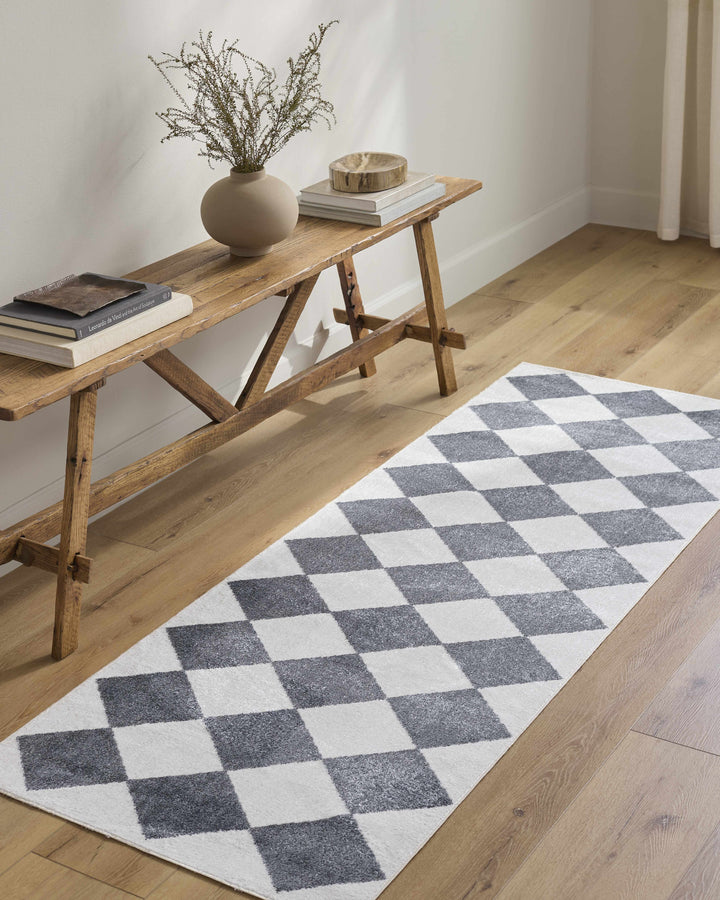 Ulric Modern Geometrical Gray Washable Area Rug