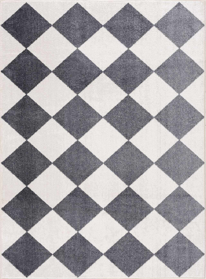 Ulric Modern Geometrical Gray Washable Area Rug
