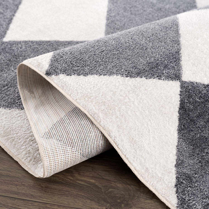 Ulric Modern Geometrical Gray Washable Area Rug