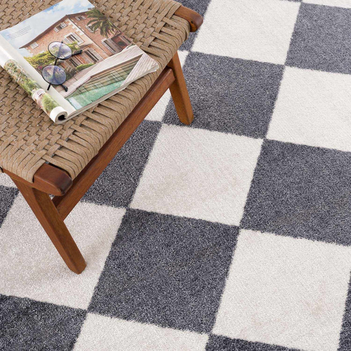 Ulric Modern Geometrical Gray Washable Area Rug