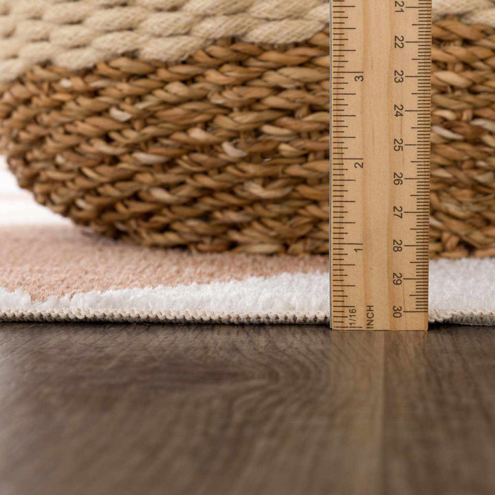 Ulric Modern Geometrical Brown And White Washable Area Rug