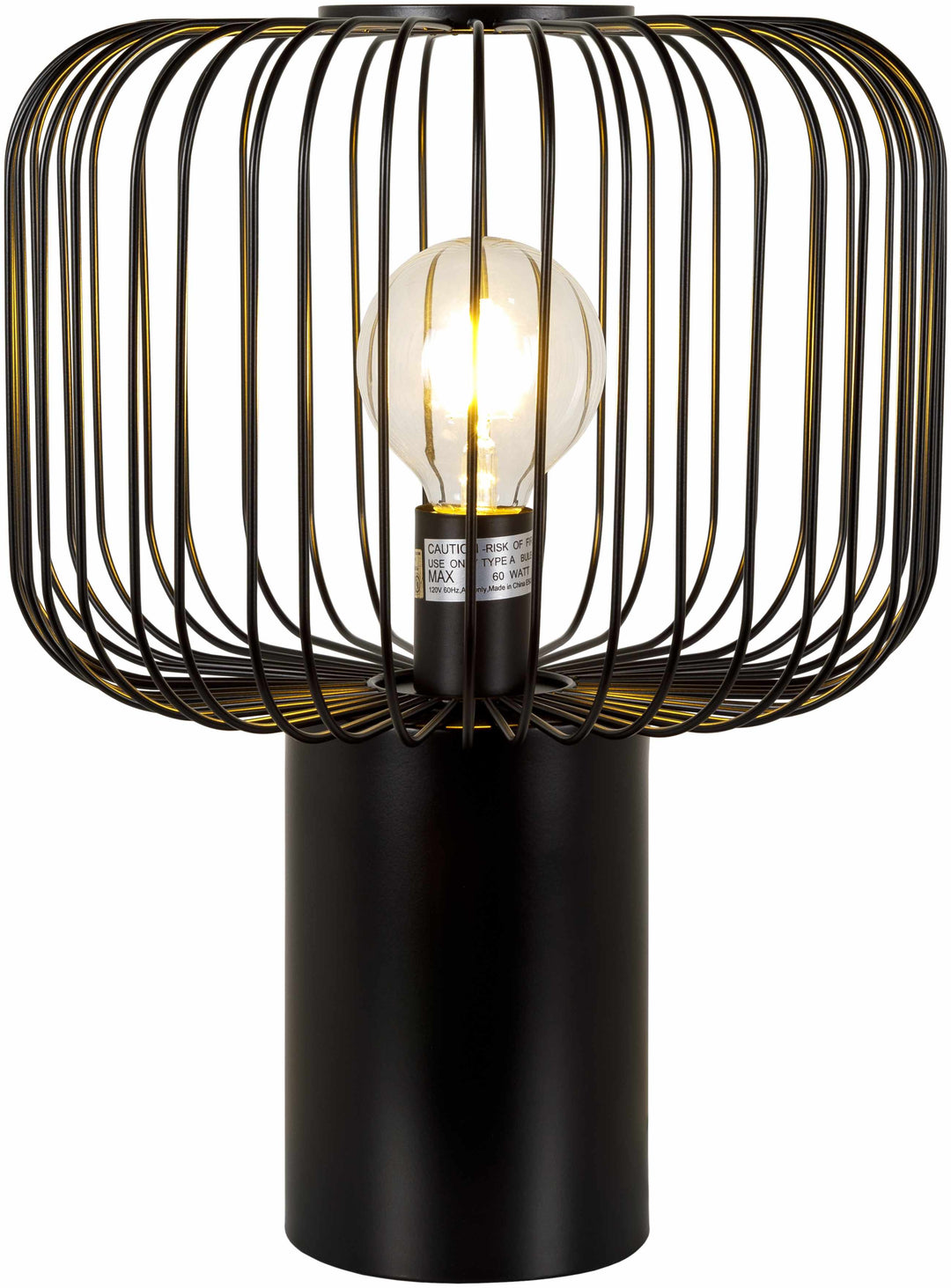 Motiong Black Iron Table Lamp – Contemporary Accent Lighting with Metal Shade