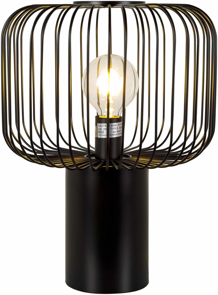 Motiong Black Iron Table Lamp – Contemporary Accent Lighting with Metal Shade