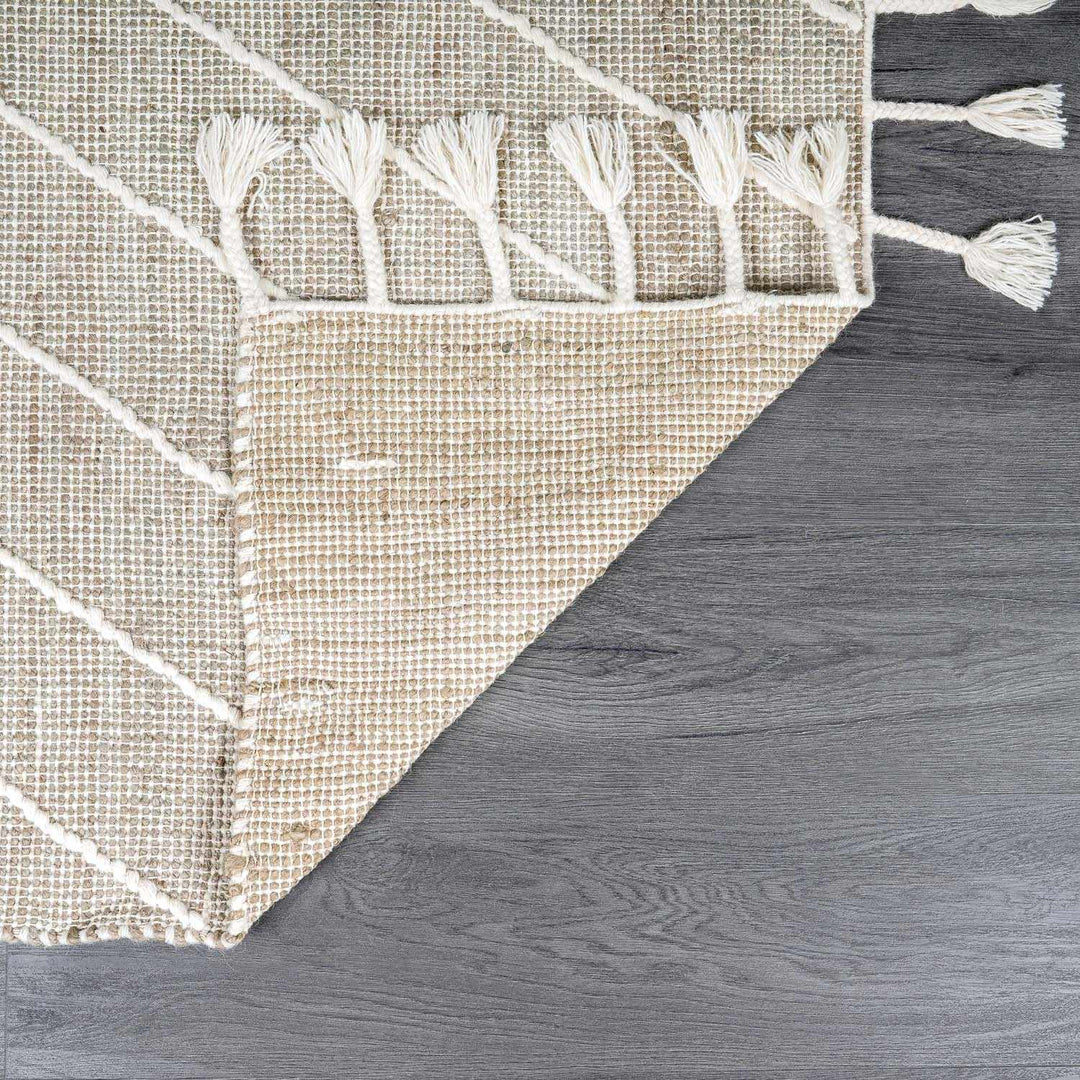 Marbletown Cream And Gray Hand Woven Jute & Wool Rug