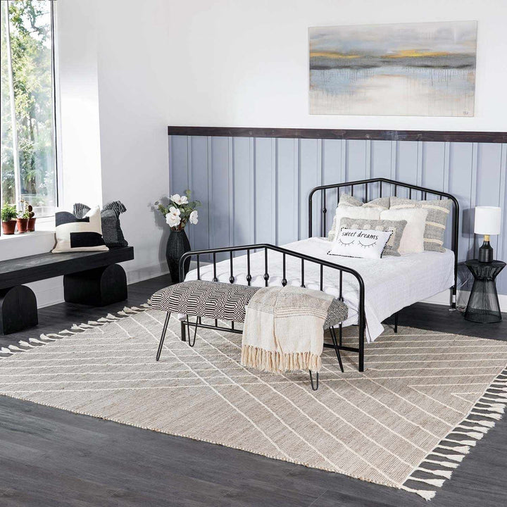 Marbletown Cream And Gray Hand Woven Jute & Wool Rug