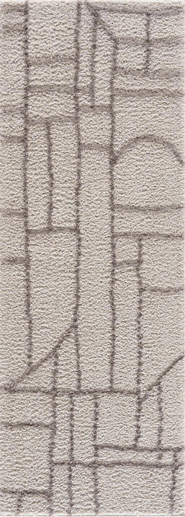 Andia Modern Abstract Design Silver And Gray Area Rug