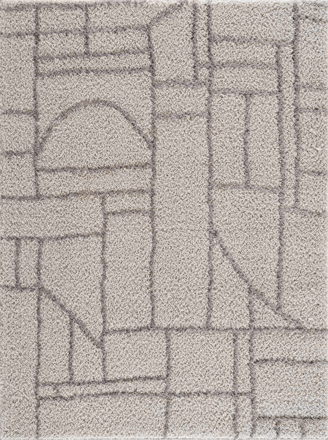 Andia Modern Abstract Design Silver And Gray Area Rug
