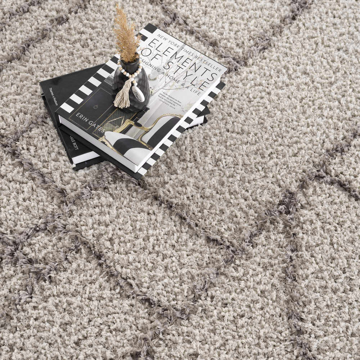 Andia Modern Abstract Design Silver And Gray Area Rug