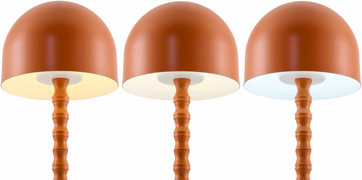 Magdagachi Traditional Orange & White Table Lamp – Iron Base, Metal Shade
