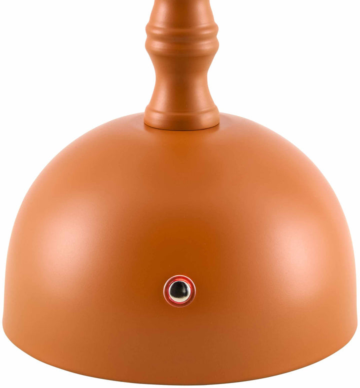 Magdagachi Traditional Orange & White Table Lamp – Iron Base, Metal Shade