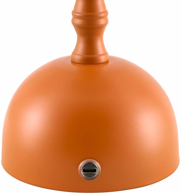 Magdagachi Traditional Orange & White Table Lamp – Iron Base, Metal Shade