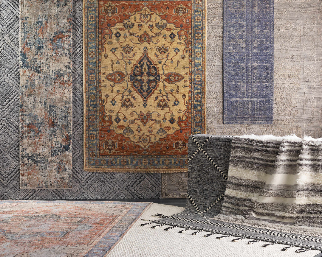 Bowlus Traditional Style Beige And Rust Hand Knotted Area Rug