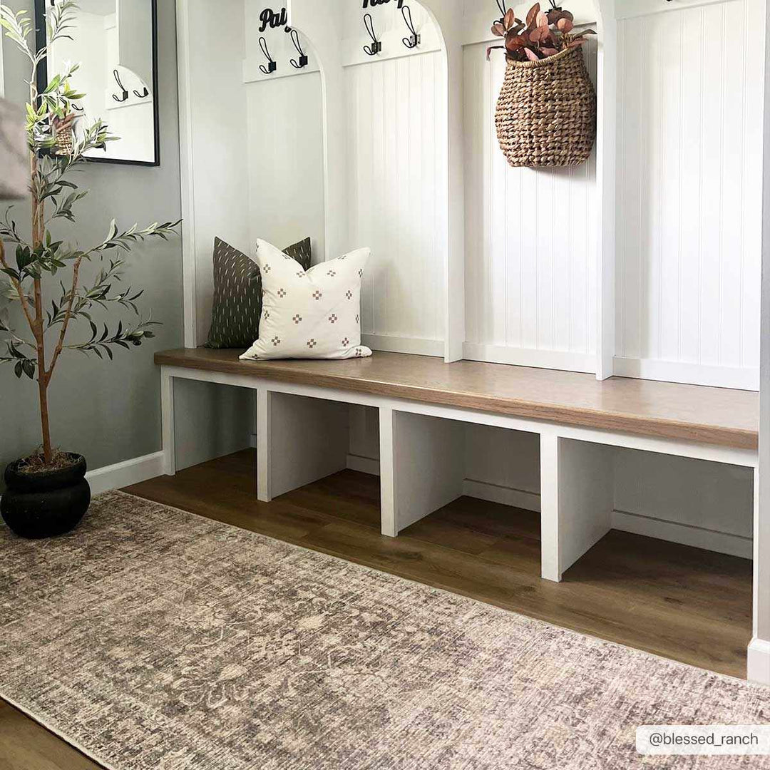 Marlene Traditional Brown And Gray Machine Woven Rug