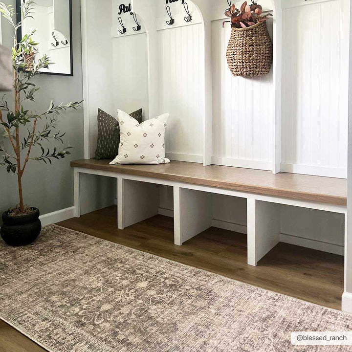 Marlene Traditional Brown And Gray Machine Woven Rug