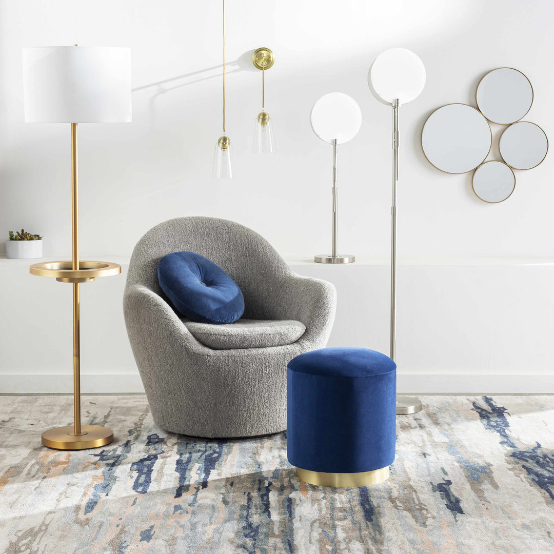 Cavan White Iron & Acrylic Floor Lamp | Traditional Accent Lighting