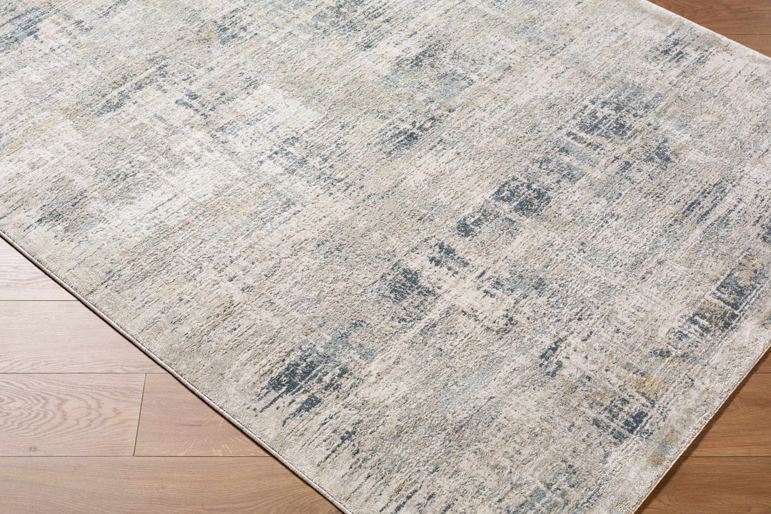 Neron Modern Abstract Design Gray And Blue Rug