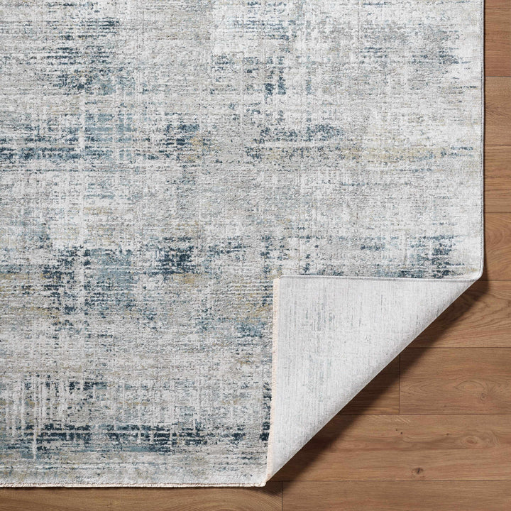 Neron Modern Abstract Design Gray And Blue Rug