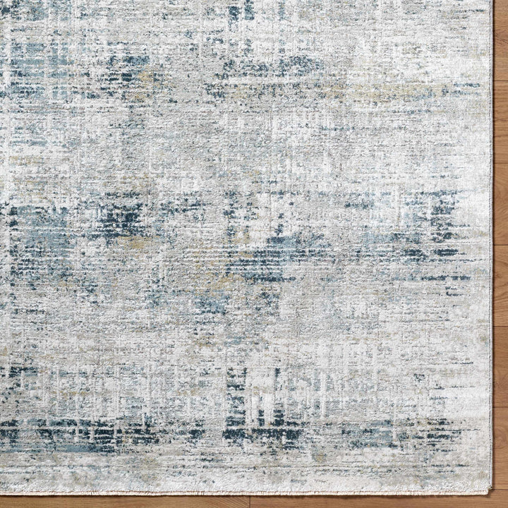 Neron Modern Abstract Design Gray And Blue Rug