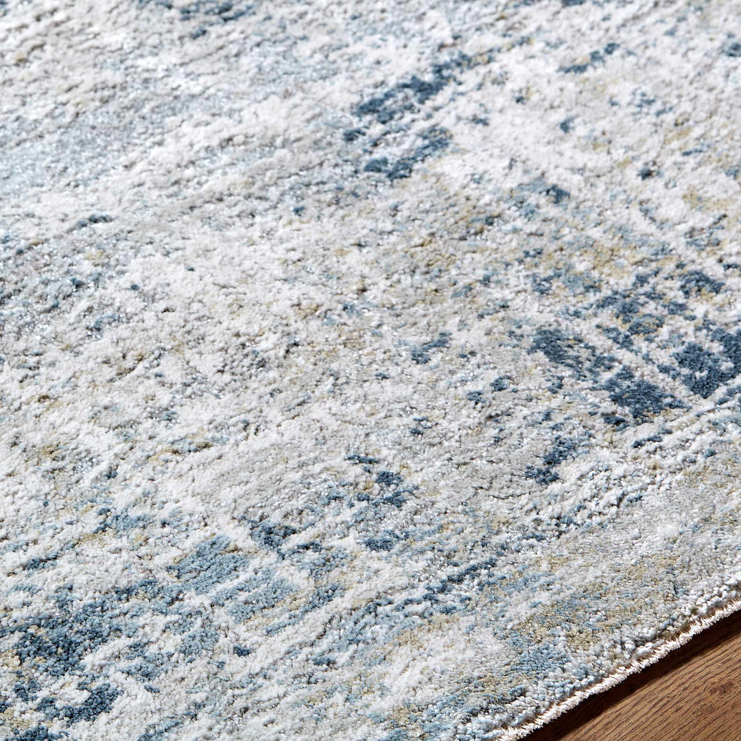 Neron Modern Abstract Design Gray And Blue Rug