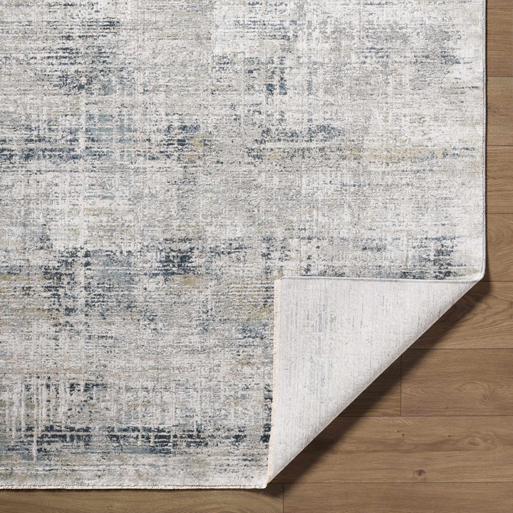 Neron Modern Abstract Design Gray And Blue Rug