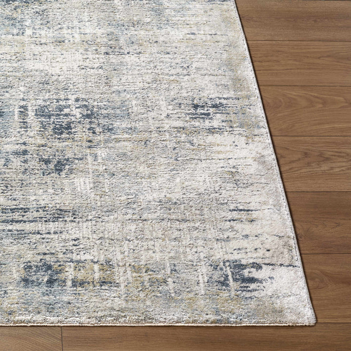 Neron Modern Abstract Design Gray And Blue Rug
