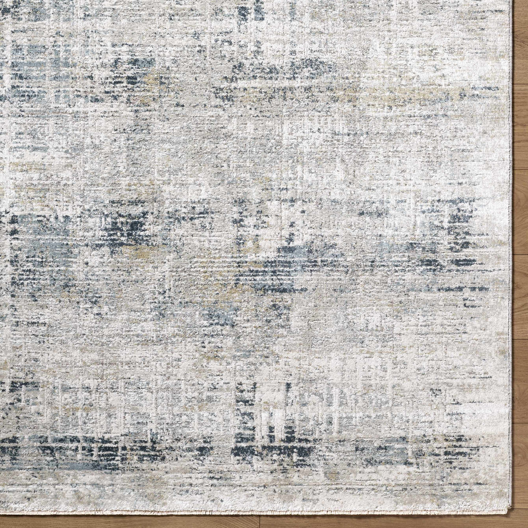 Neron Modern Abstract Design Gray And Blue Rug