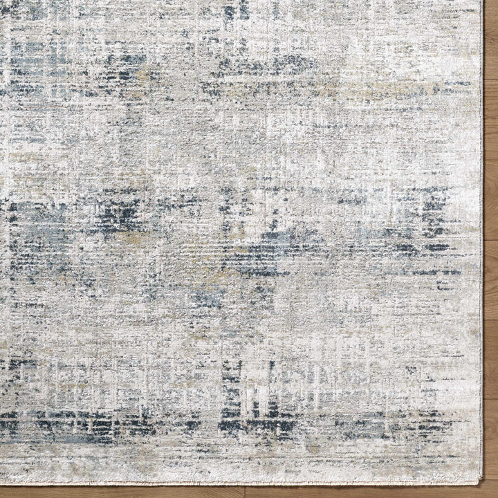 Neron Modern Abstract Design Gray And Blue Rug