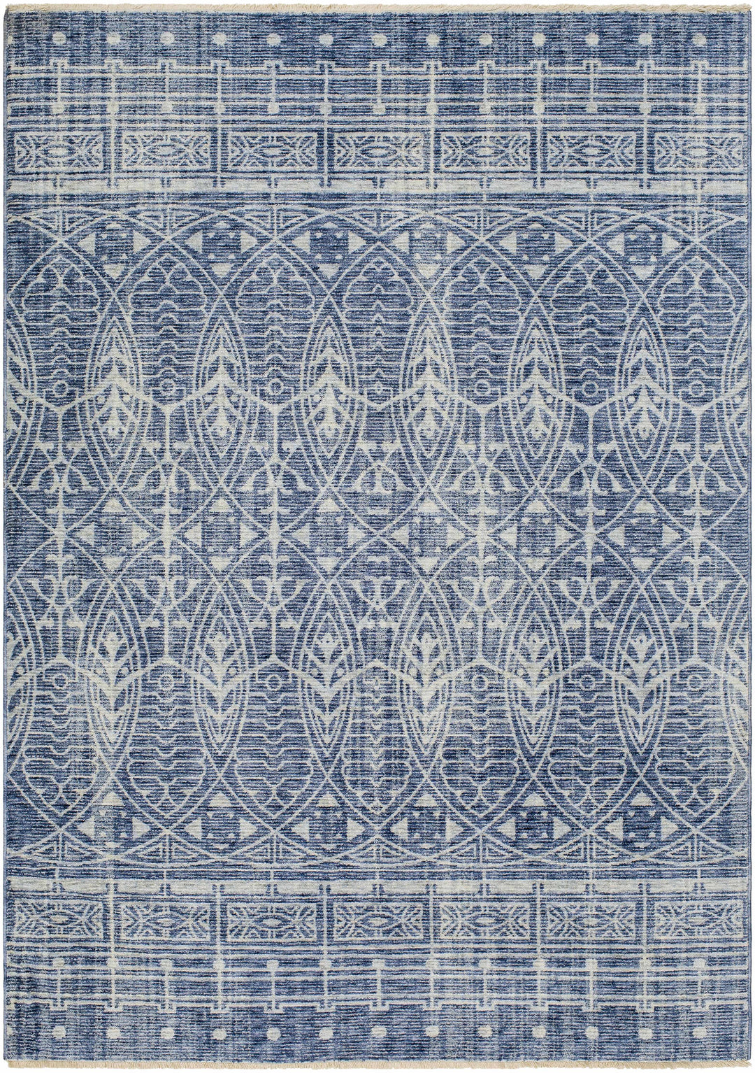 Netro Contemporary Style Blue And White Area Rug