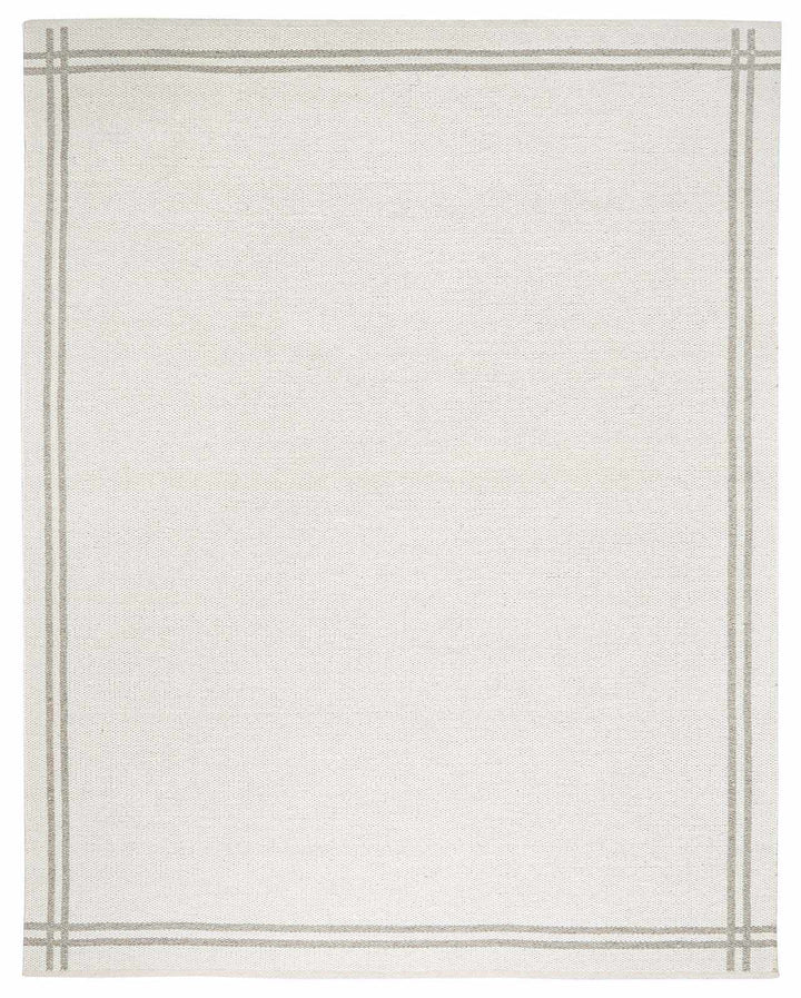 Nimue Ivory Modern Style Hand Woven Wool Area Rug