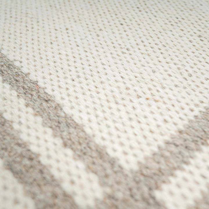 Nimue Ivory Modern Style Hand Woven Wool Area Rug