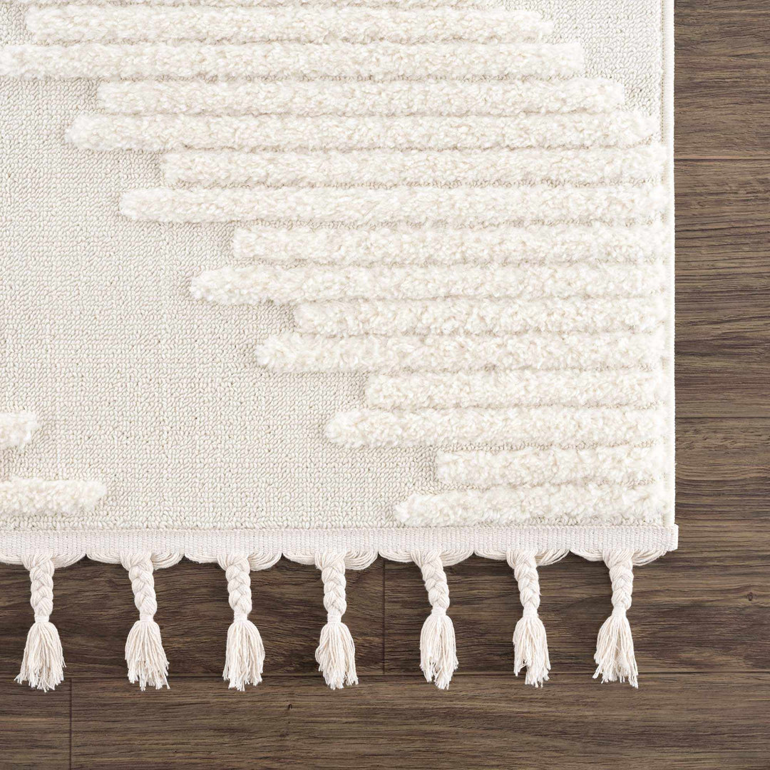 Palimbang Modern Geometric Design Ivory Area Rug