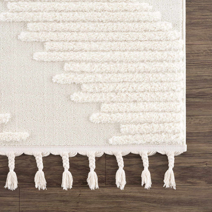 Palimbang Modern Geometric Design Ivory Area Rug