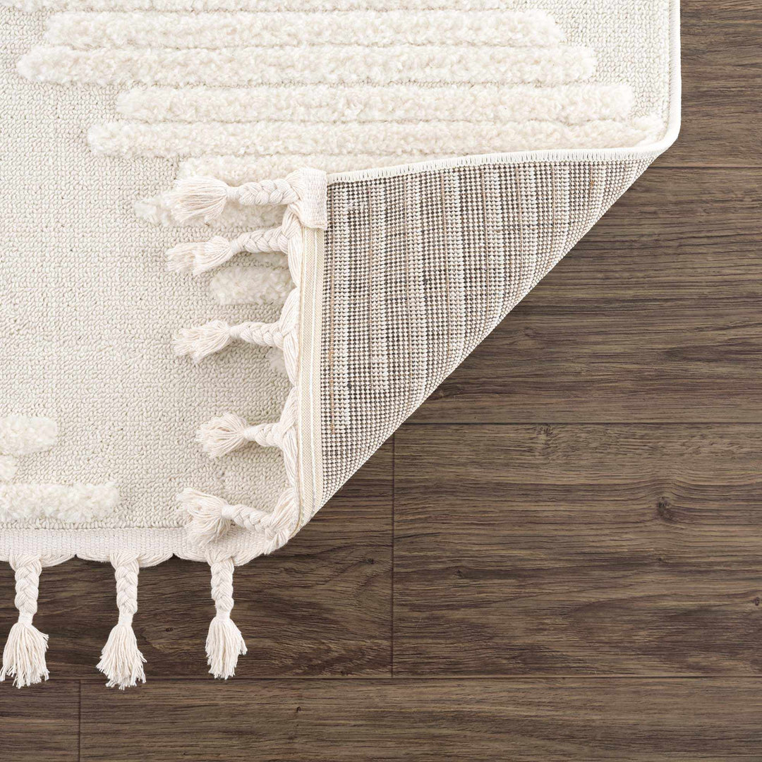 Palimbang Modern Geometric Design Ivory Area Rug