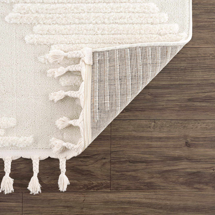 Palimbang Modern Geometric Design Ivory Area Rug