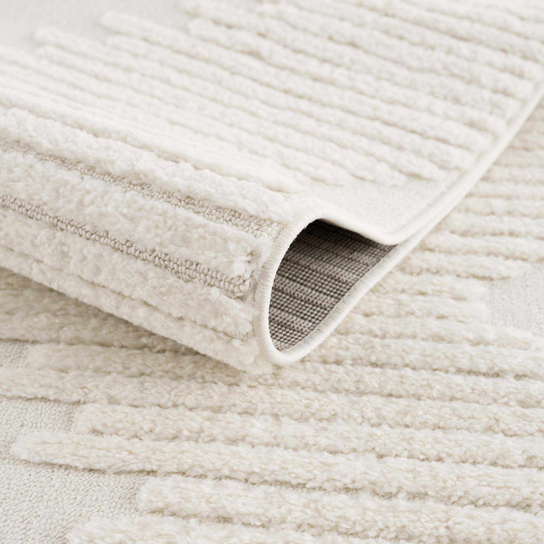 Palimbang Modern Geometric Design Ivory Area Rug