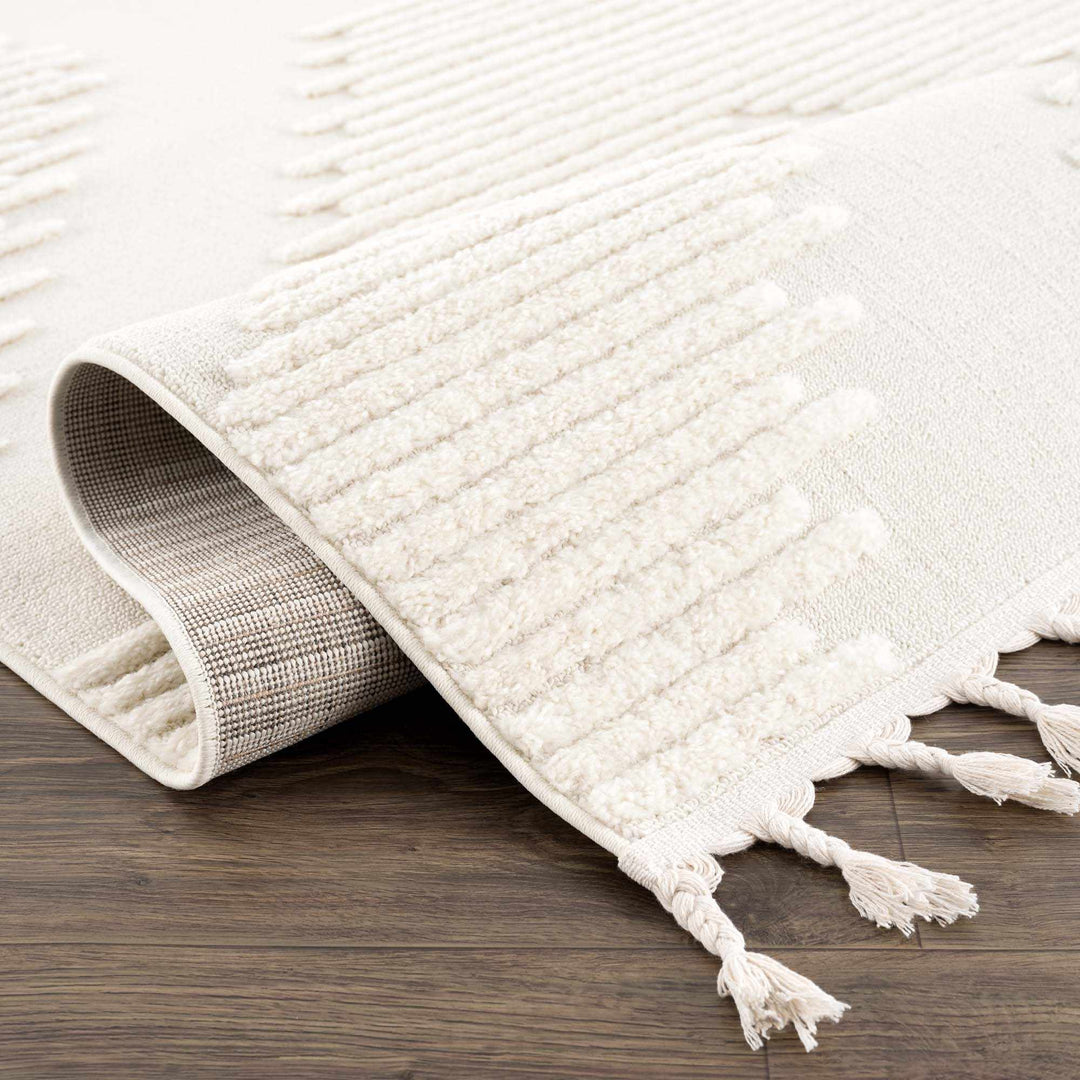 Palimbang Modern Geometric Design Ivory Area Rug