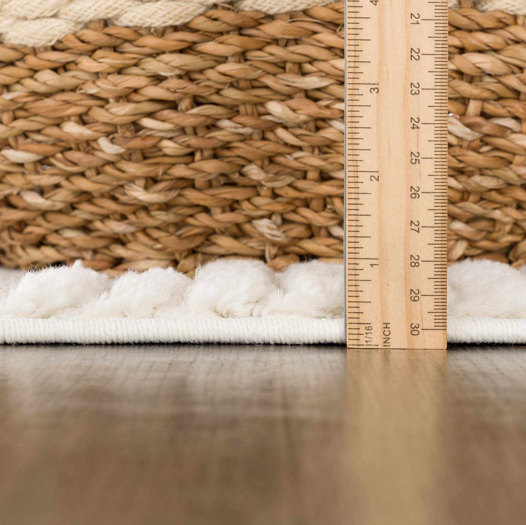 Palimbang Modern Geometric Design Ivory Area Rug