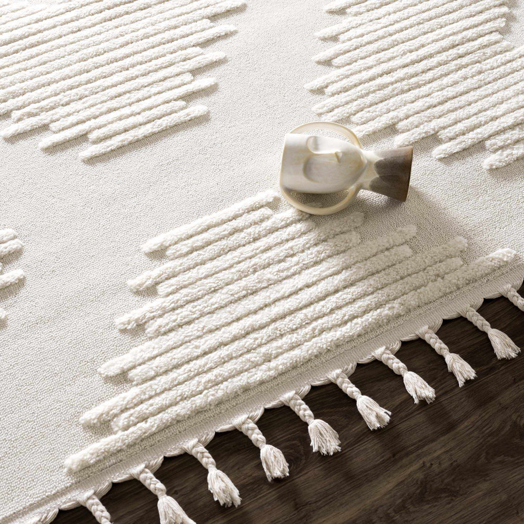 Palimbang Modern Geometric Design Ivory Area Rug