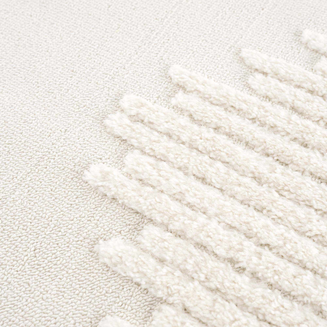 Palimbang Modern Geometric Design Ivory Area Rug