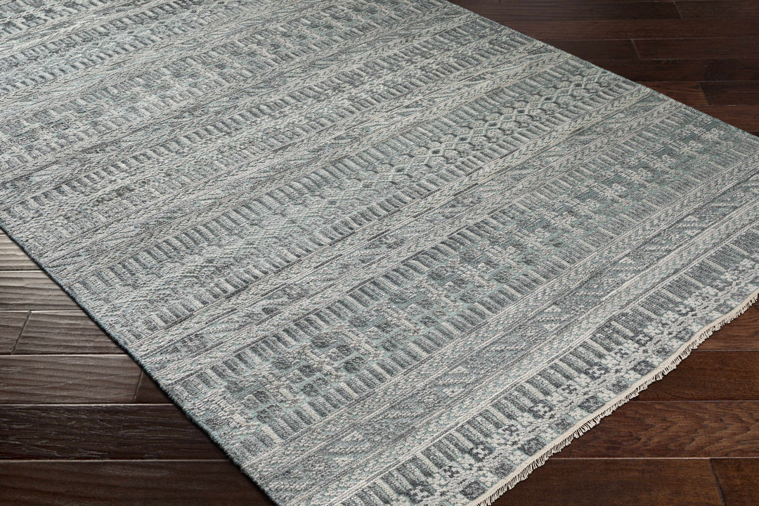 Normanhurst Modern Style Gray Hand Knotted Area Rug