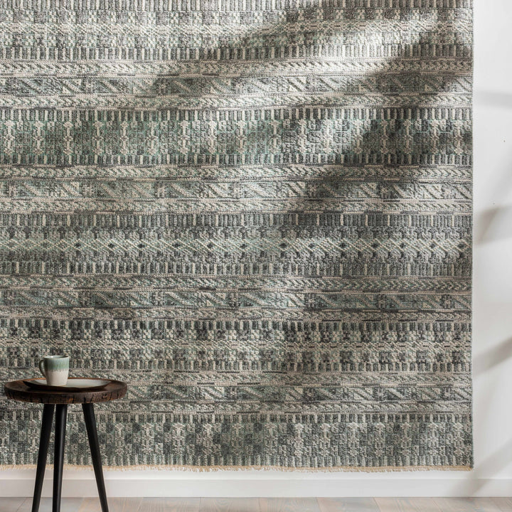 Normanhurst Modern Style Gray Hand Knotted Area Rug