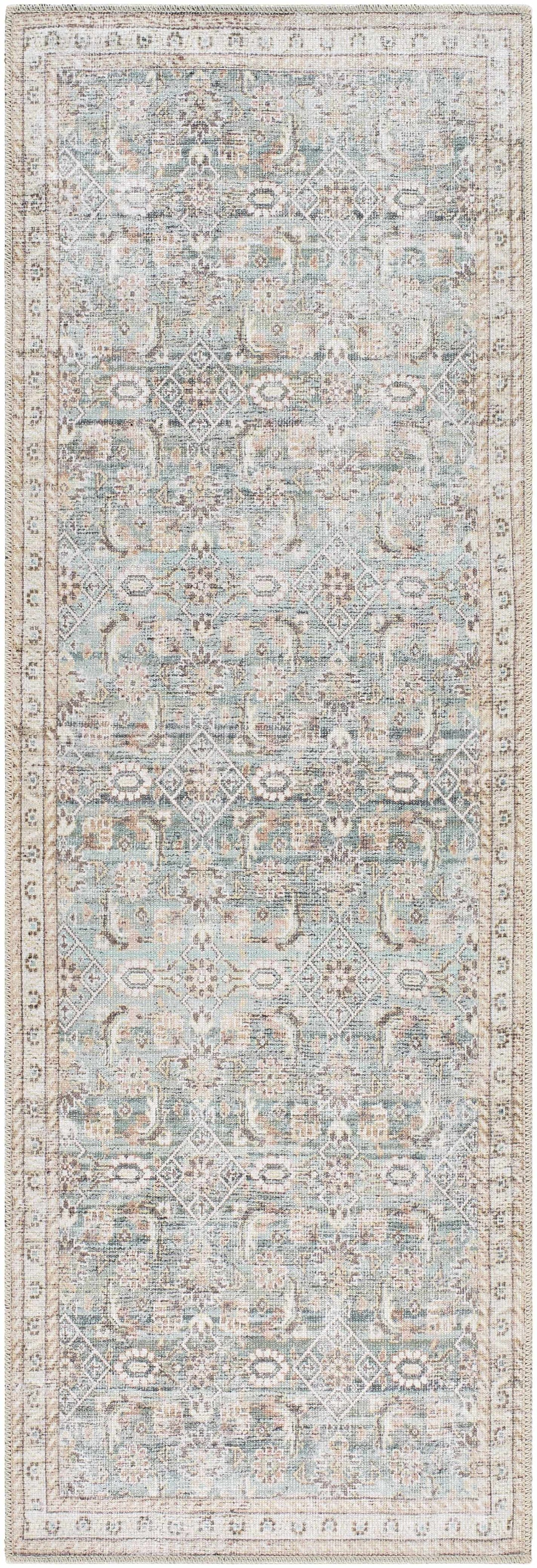 Ayanna Traditional Transitional Gray Washable Rug