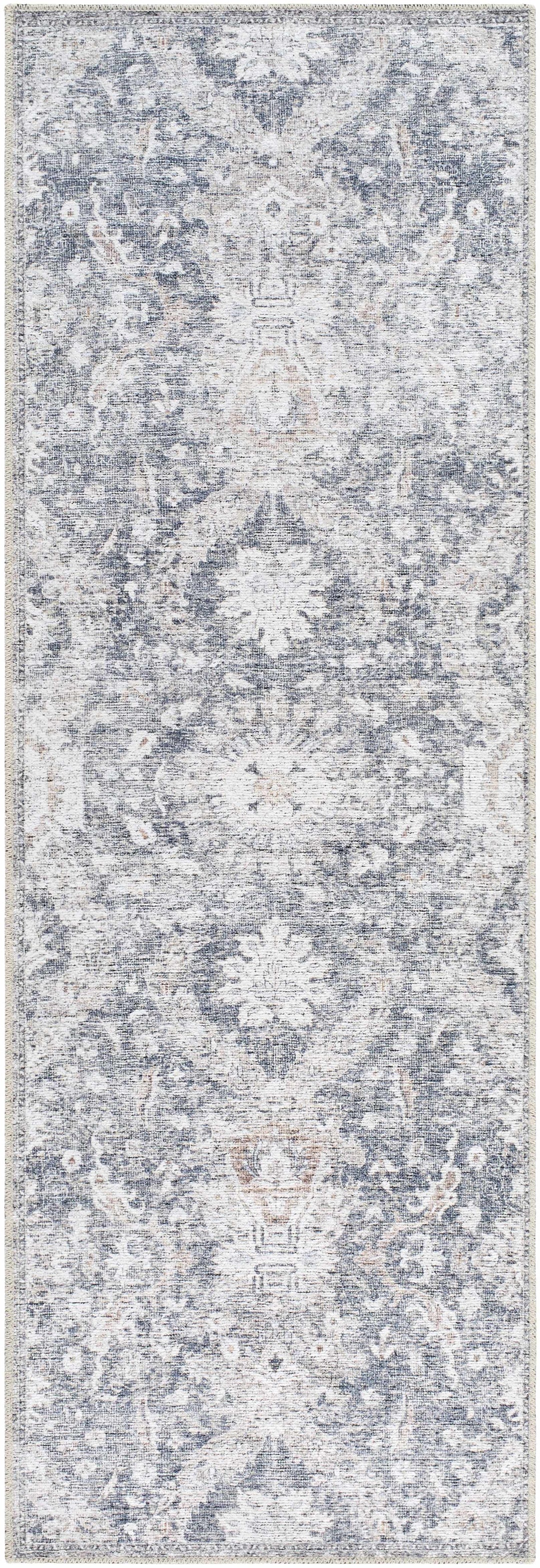 Arnaud Traditional Style Blue And Beige Washable Area Rug