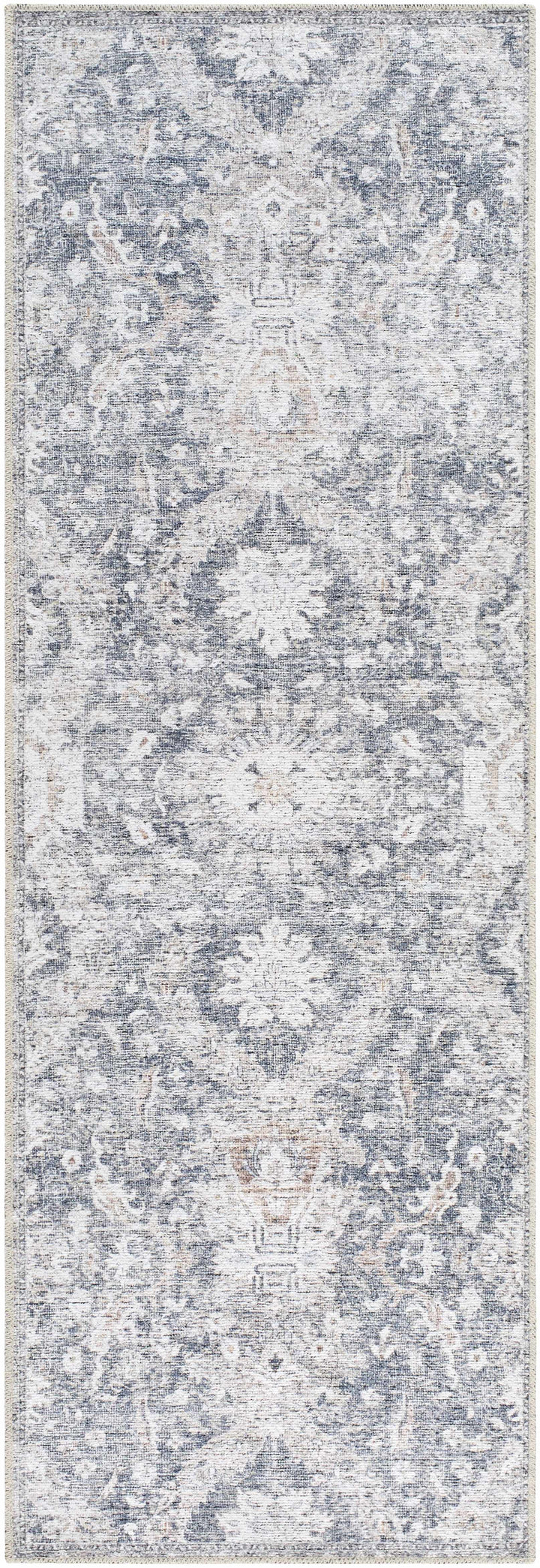 Arnaud Traditional Style Blue And Beige Washable Area Rug