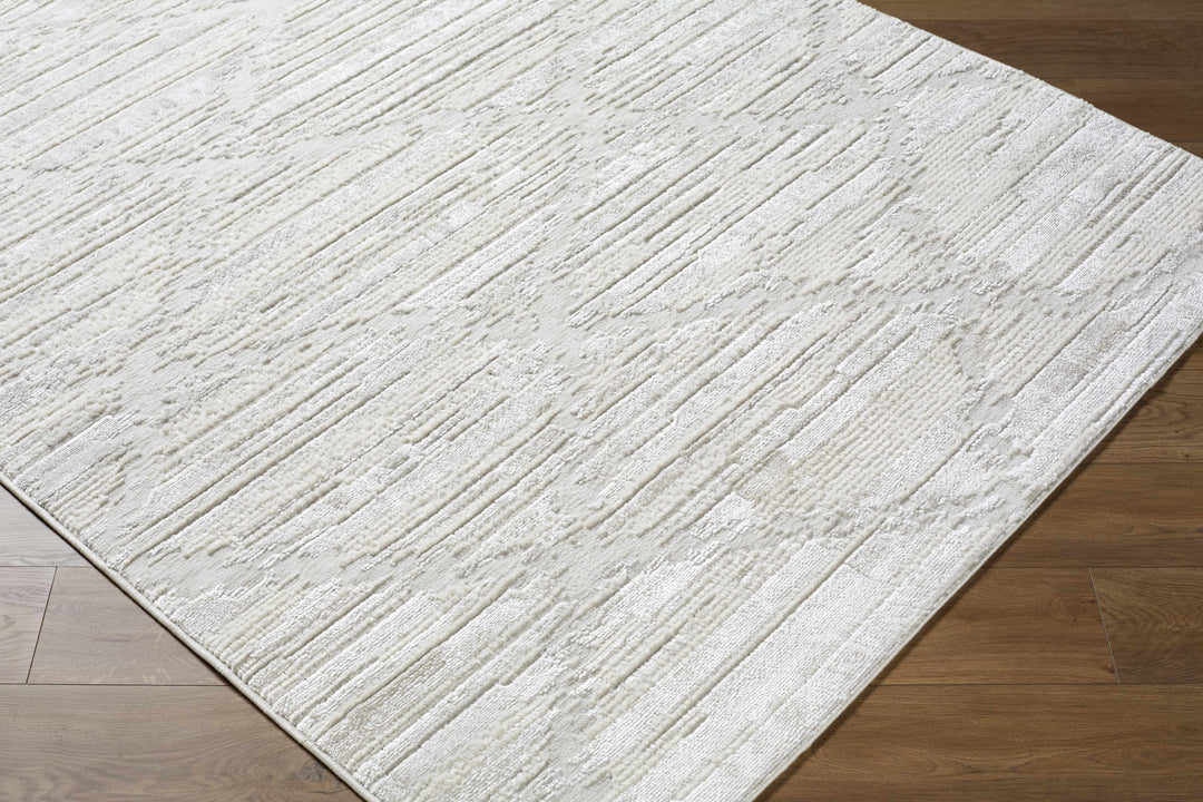Akilah Contemporary Geometrical Ivory And Gray Rug